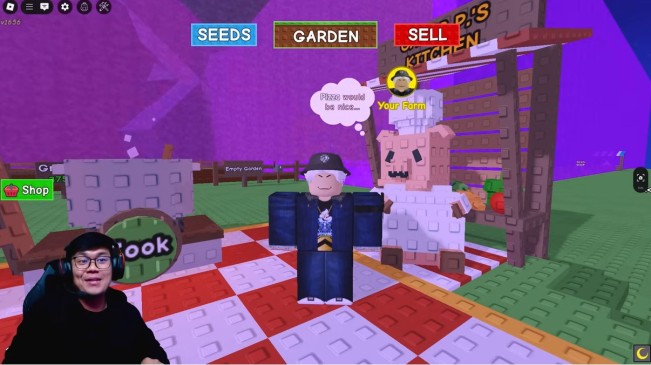 Game Roblox event Cooking Grow a Garden. [Tangkapan Layar]